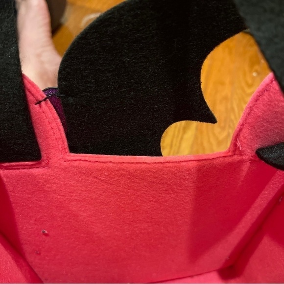 Disney MINNIE MOUSE Pink Halloween Trick Or Treat Bag Tote Glows In The Dark - Picture 8 of 8